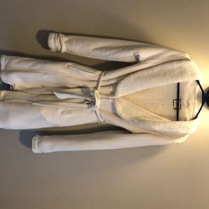 Cream bathrobe
